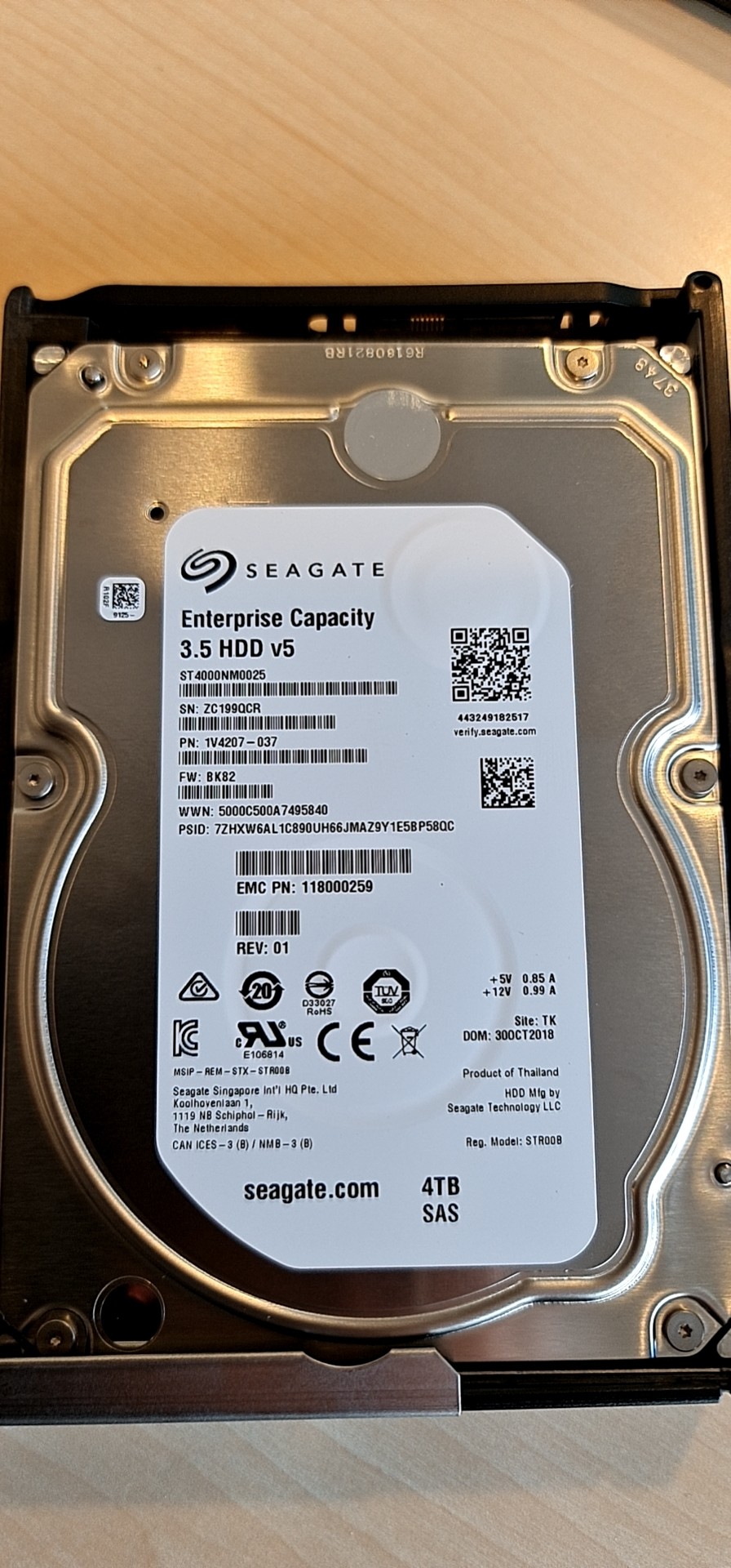 005032933 Dell Emc Data Domain Dd2200 Dd2500 Hdd 3TB 7.2K 6G 3.5 LFF SAS